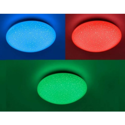 SKYLER LED RGB + PILOT plafon 8W z efektem gwiazd 14241-16  Leuchten Direkt